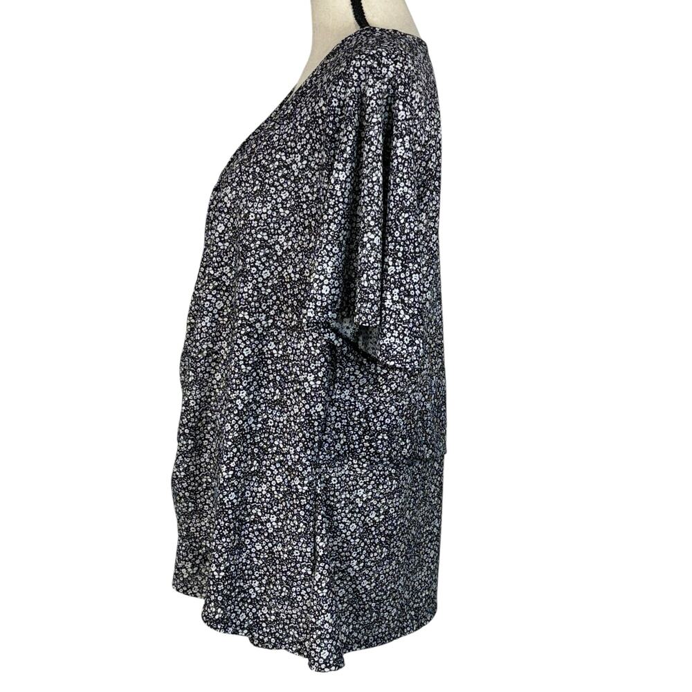 Michael Michael Kors 2X-Large Top Floral Surplice V-Neck Flared Sleeves Stretch - Picture 5 of 9